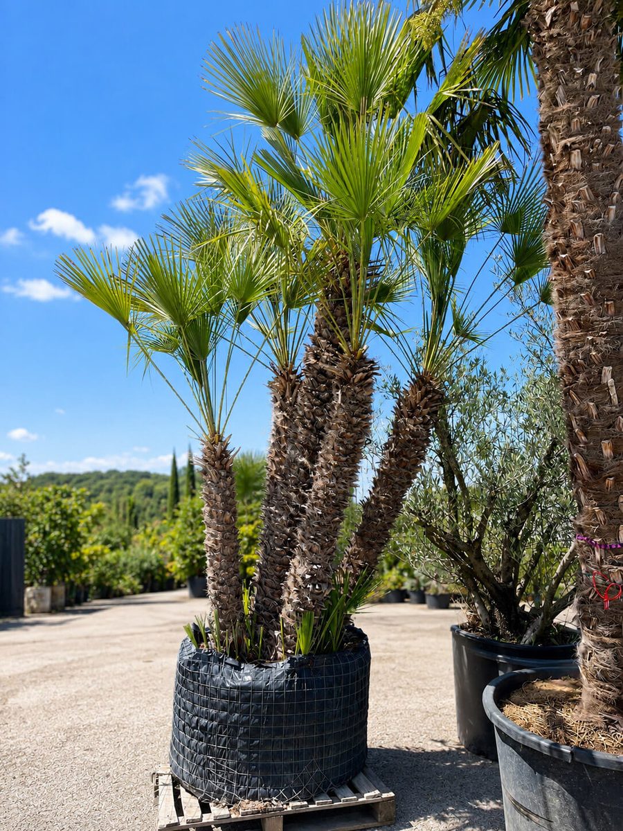 Chamaerops Humilis 5 Troncs — Ferrière Fleurs